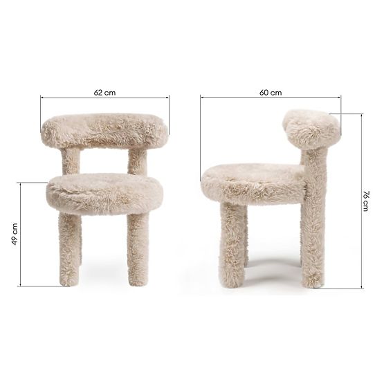 Chaise de salle à manger Pedro 2.0, beige clair