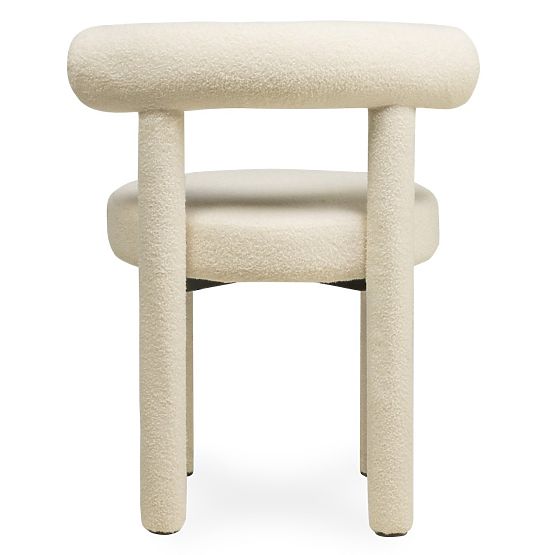 Chaise de salle à manger Pedro 2.0, crème, bouclé
