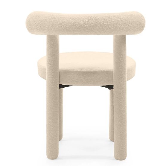 Chaise de salle à manger Pedro 2.0, crème, bouclé