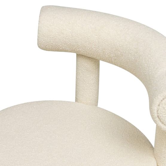 Chaise de salle à manger Pedro 2.0, crème, bouclé