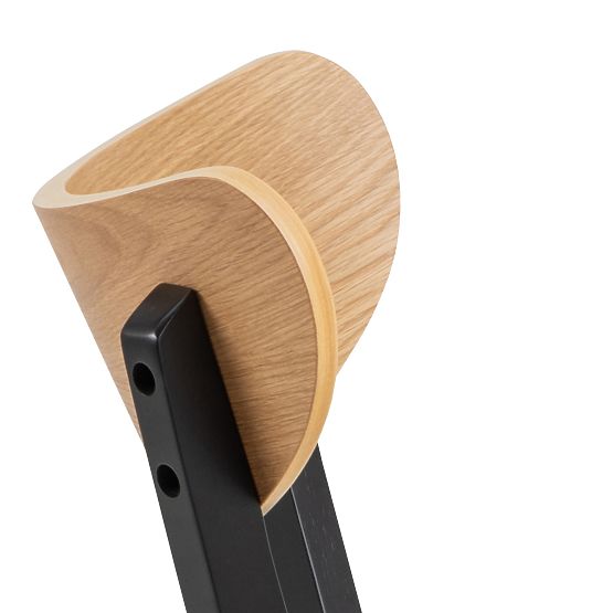 Chaise de salle à manger Roxby noir/chêne