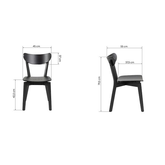 Chaise de salle à manger Roxby noire