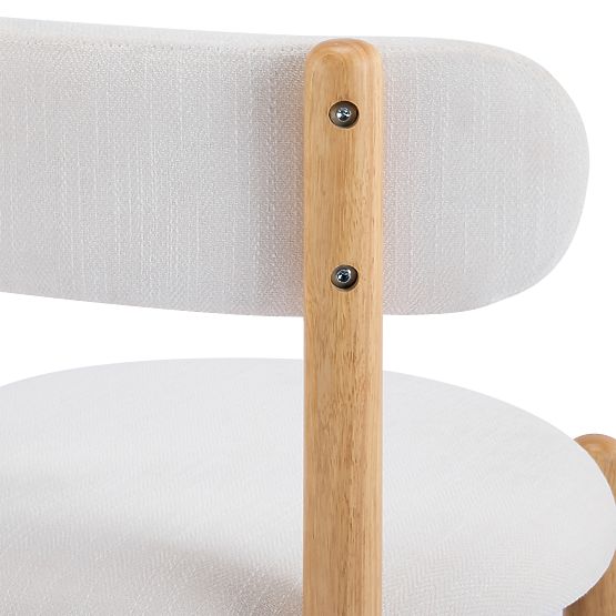 Chaise de salle à manger Yoko, crème/naturel