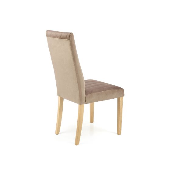 Chaise DIEGO 3 chêne miel / rembourrage velours matelassé Pásy - MONOLITH 09 (marron foncé) (1p=2pcs