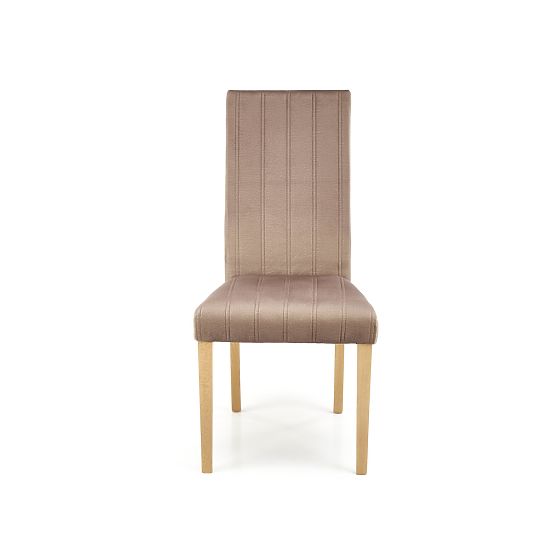 Chaise DIEGO 3 chêne miel / rembourrage velours matelassé Pásy - MONOLITH 09 (marron foncé) (1p=2pcs