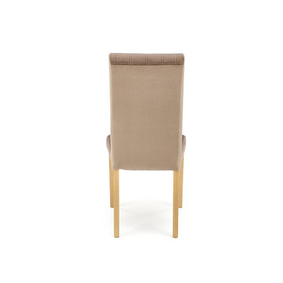Chaise DIEGO 3 chêne miel / rembourrage velours matelassé Pásy - MONOLITH 09 (marron foncé) (1p=2pcs