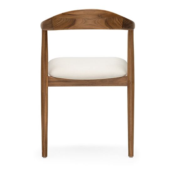 Chaise en bois Ludvika 2.0, arrondie, naturel/crème