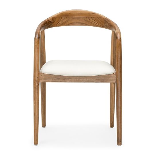Chaise en bois Ludvika 2.0, arrondie, naturel/crème