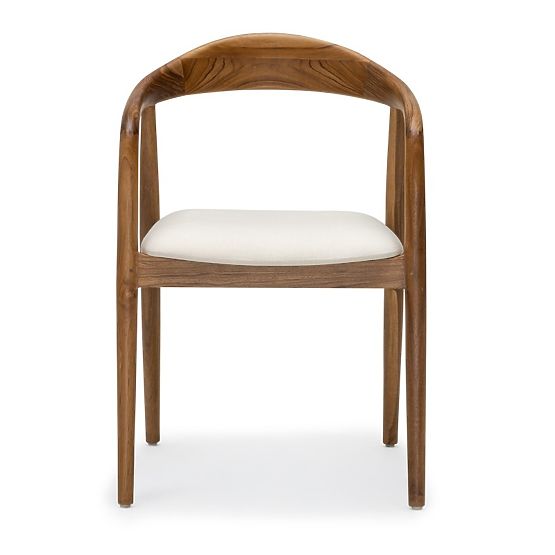 Chaise en bois Ludvika 2.0, arrondie, naturel/crème