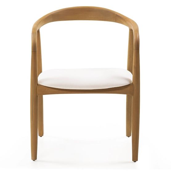 Chaise en bois Ludvika, arrondie, naturel/crème