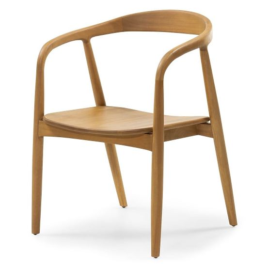 Chaise en bois Ludvika, arrondie, naturelle
