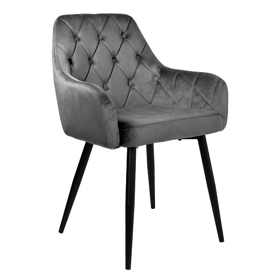 Chaise en velours ATLANTA VELVET graphite
