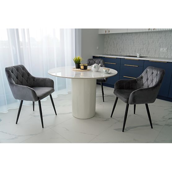 Chaise en velours ATLANTA VELVET graphite
