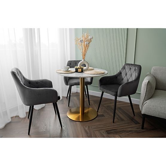 Chaise en velours ATLANTA VELVET graphite