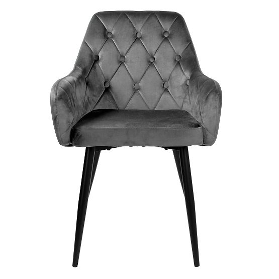 Chaise en velours ATLANTA VELVET graphite