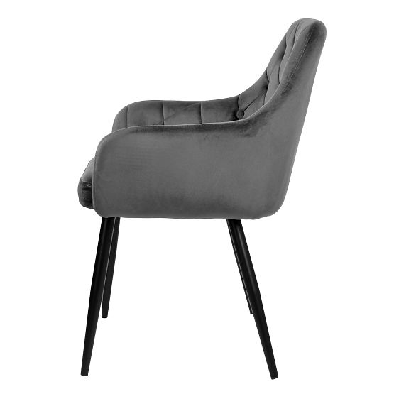 Chaise en velours ATLANTA VELVET graphite