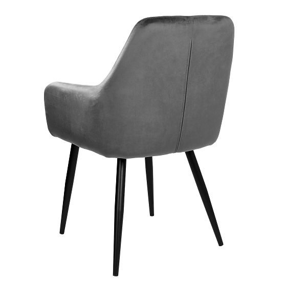 Chaise en velours ATLANTA VELVET graphite