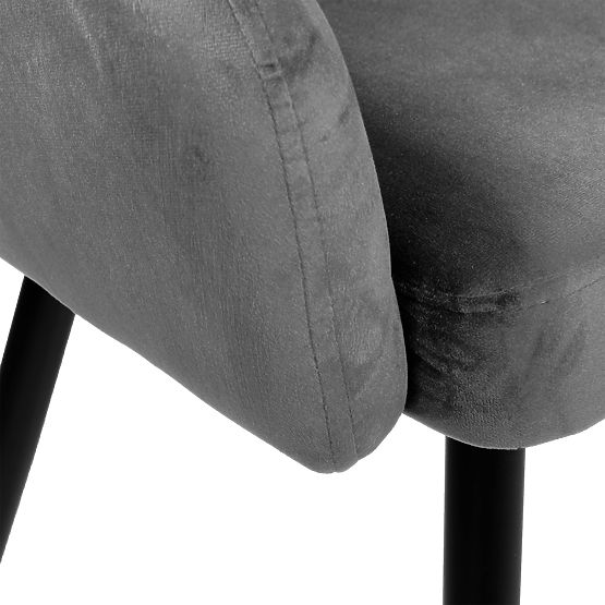 Chaise en velours ATLANTA VELVET graphite
