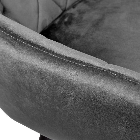 Chaise en velours ATLANTA VELVET graphite