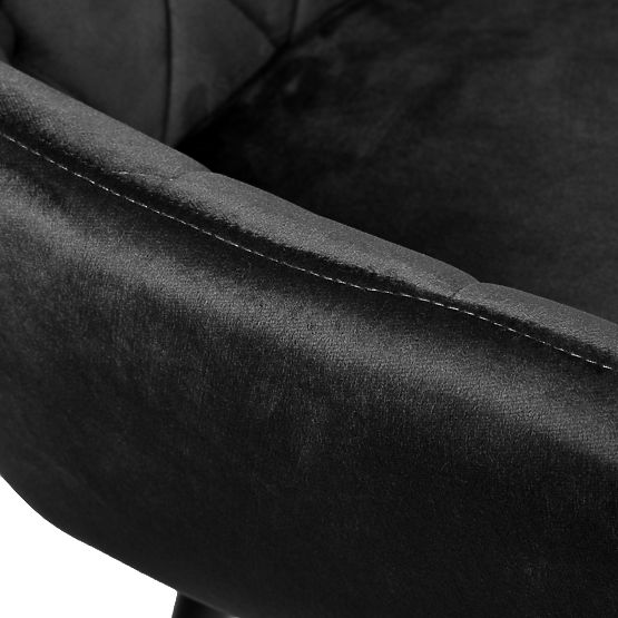Chaise en velours ATLANTA VELVET noire