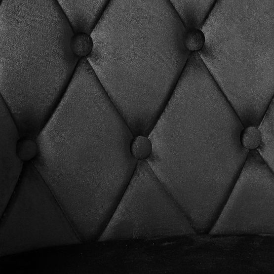 Chaise en velours ATLANTA VELVET noire