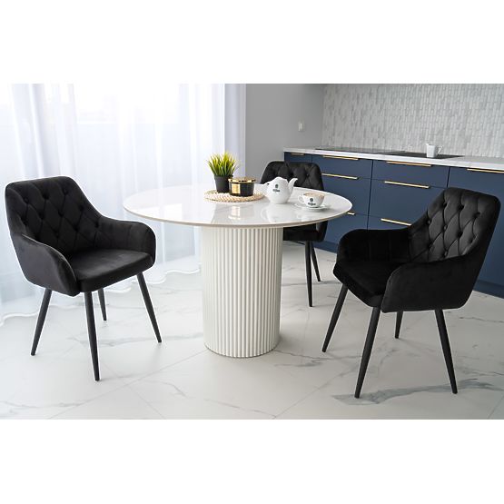 Chaise en velours ATLANTA VELVET noire