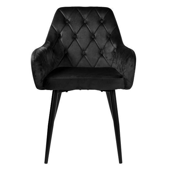 Chaise en velours ATLANTA VELVET noire
