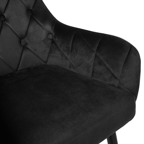 Chaise en velours ATLANTA VELVET noire