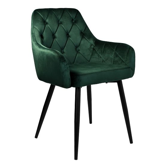 Chaise en velours ATLANTA VELVET vert foncé