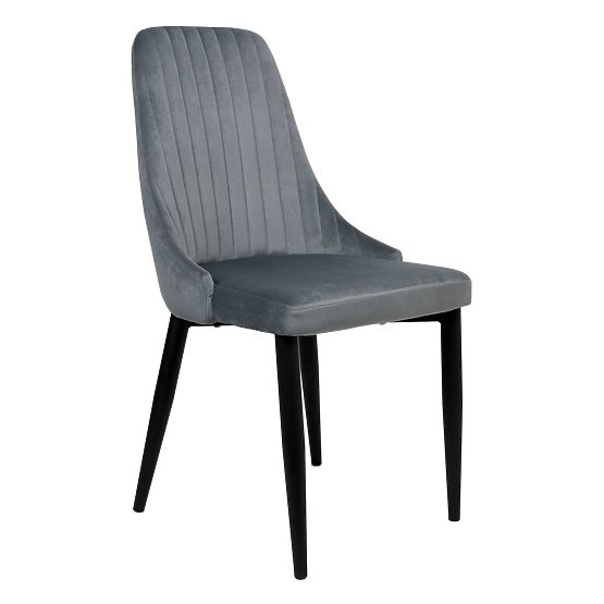 Chaise en velours LORIENT VELVET graphite