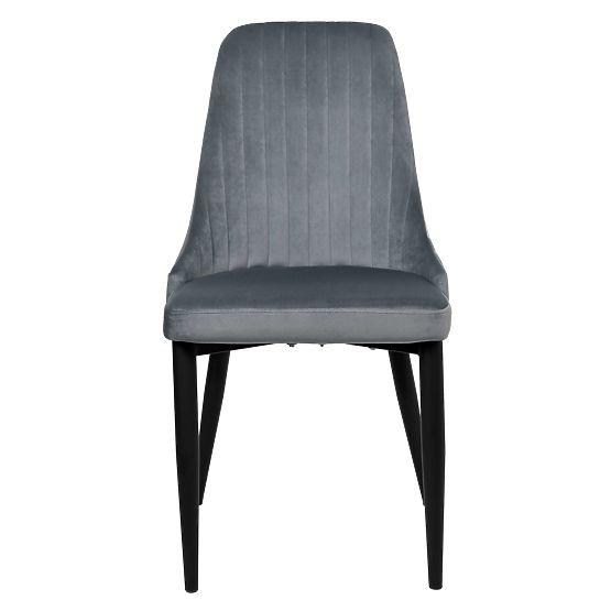 Chaise en velours LORIENT VELVET graphite