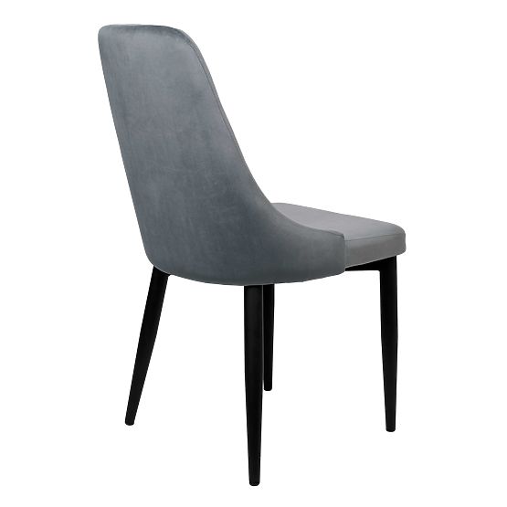 Chaise en velours LORIENT VELVET graphite