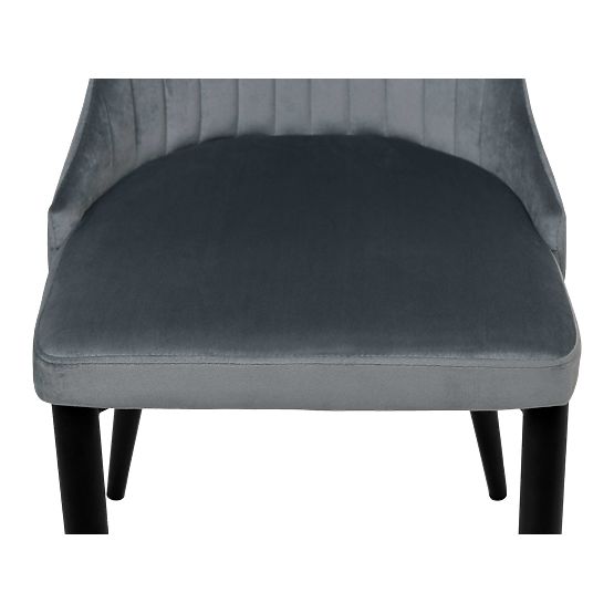 Chaise en velours LORIENT VELVET graphite