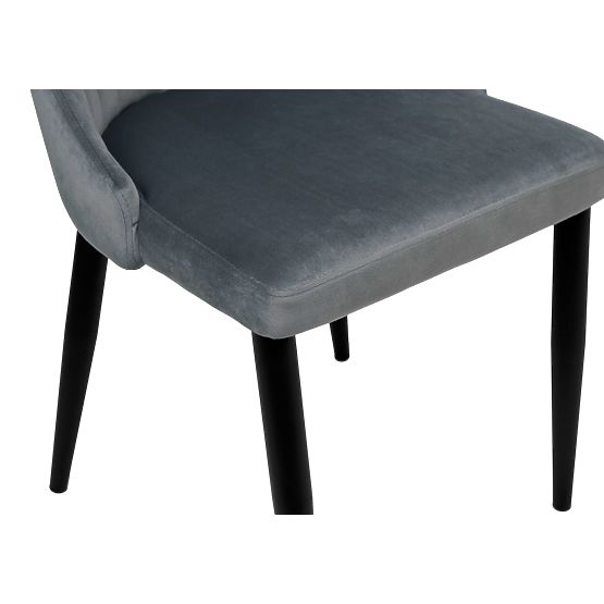 Chaise en velours LORIENT VELVET graphite