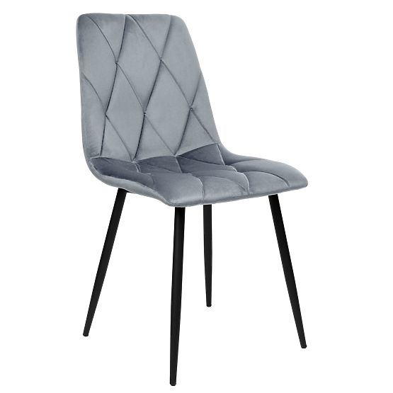 Chaise en velours rembourrée Madison Velvet graphite