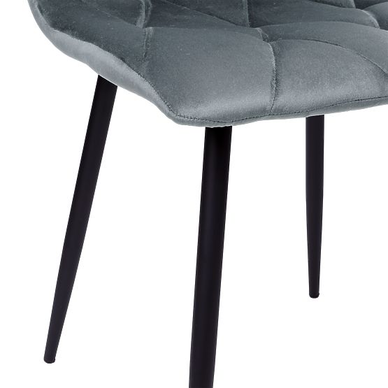 Chaise en velours rembourrée Madison Velvet graphite