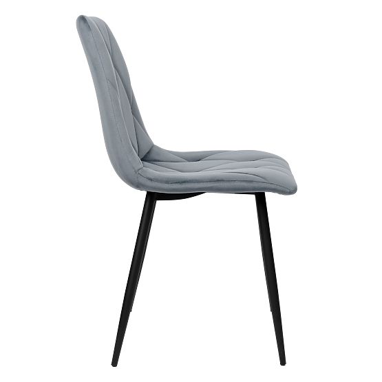 Chaise en velours rembourrée Madison Velvet graphite