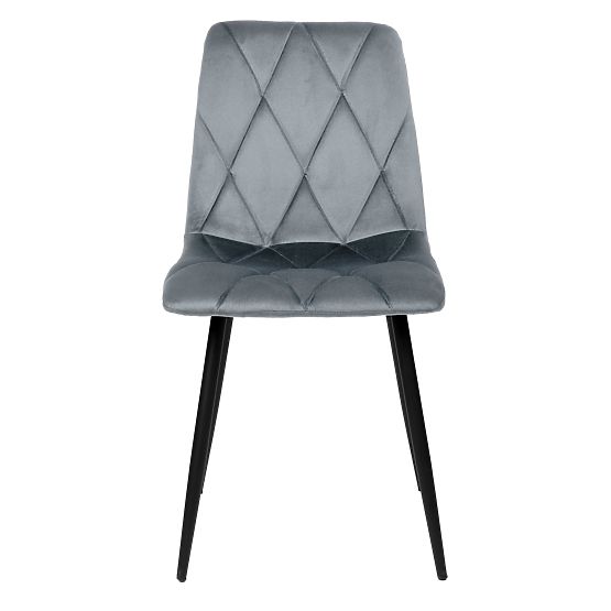 Chaise en velours rembourrée Madison Velvet graphite