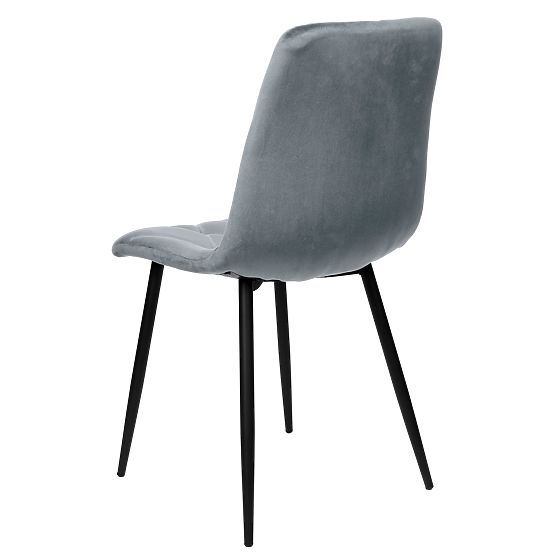 Chaise en velours rembourrée Madison Velvet graphite