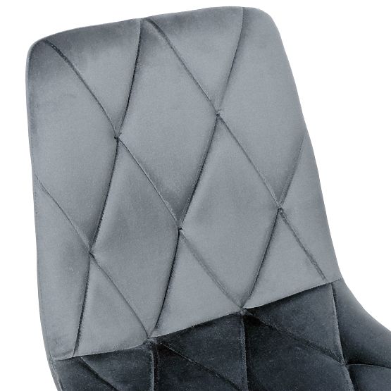Chaise en velours rembourrée Madison Velvet graphite
