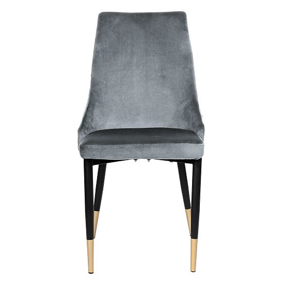 Chaise en velours rembourrée Vermont Velvet graphite