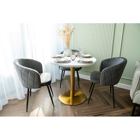 Chaise HAMPTON en velours graphite
