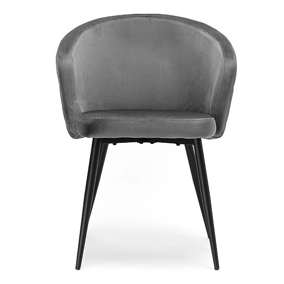 Chaise HAMPTON en velours graphite