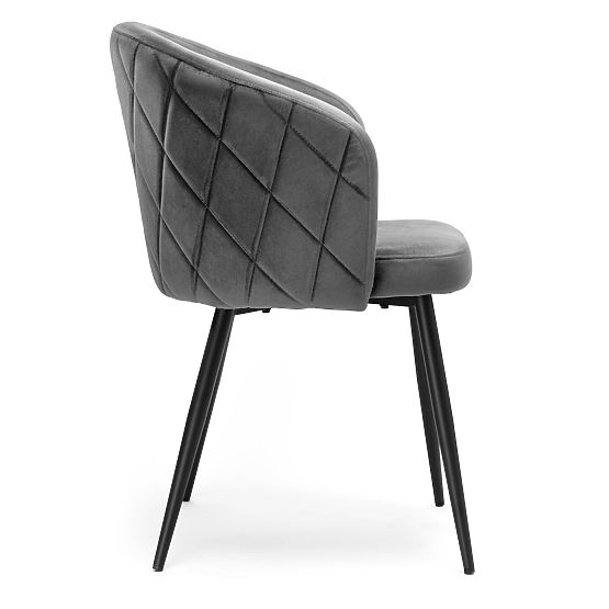 Chaise HAMPTON en velours graphite