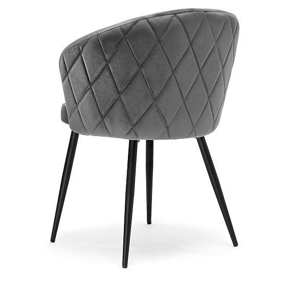 Chaise HAMPTON en velours graphite