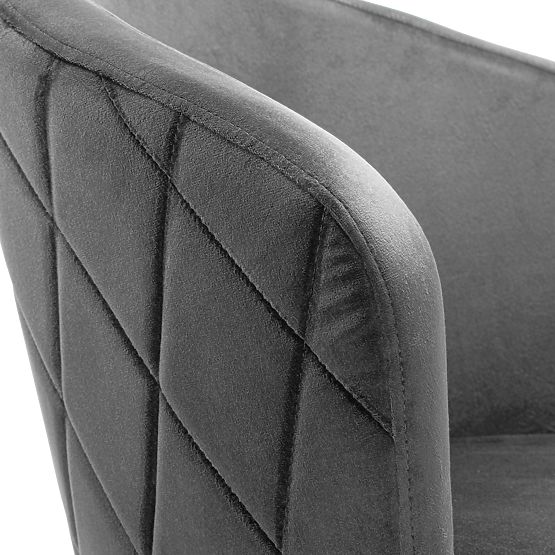 Chaise HAMPTON en velours graphite