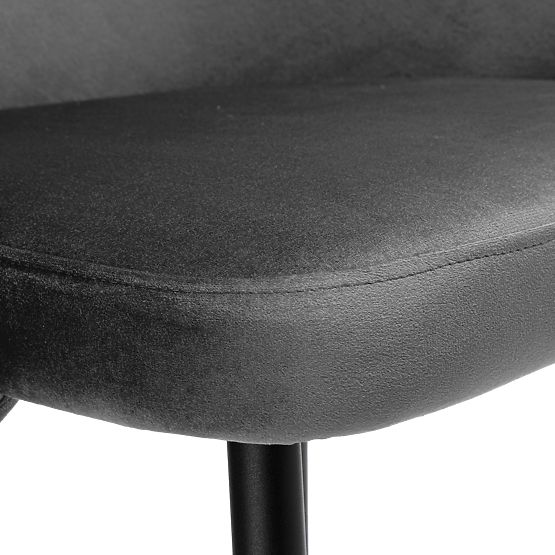 Chaise HAMPTON en velours graphite