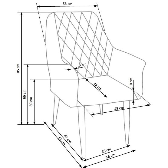 Chaise K287 beige (1p=2pcs)