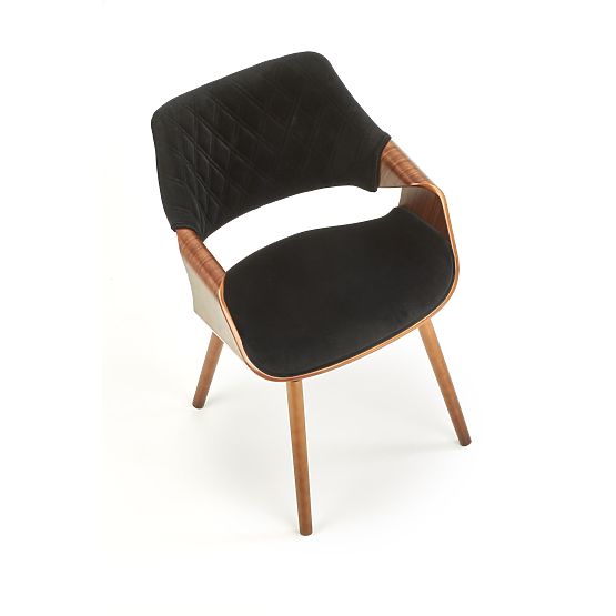 Chaise K396 noyer / noir (1p=1pc)