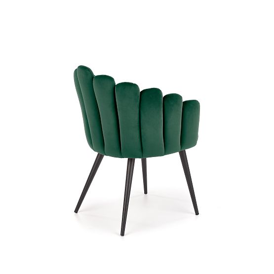 Chaise K410 en velours vert foncé (1p=1 pièce)